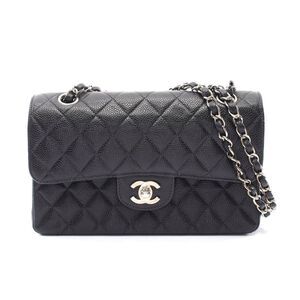 Chanel Caviar Skin Matelasse W Flap Shoulder Bag